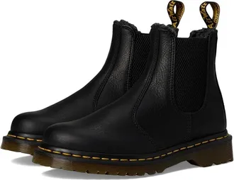 Dr. Martens 2976 Warmwair Boots Womens Black Grizzly Leather Chelsea JOBB1524