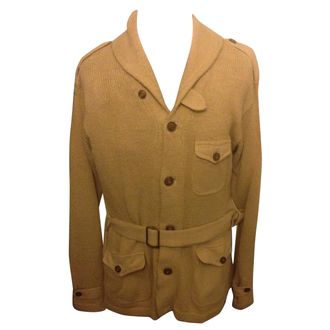 Ralph Lauren Polo Ralph Lauren golden beige marksman belted cowl neck cardigan Size L