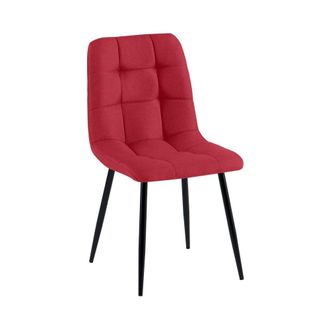 Clp Silla de comedor con reposapi&eacute;s en tela rojo