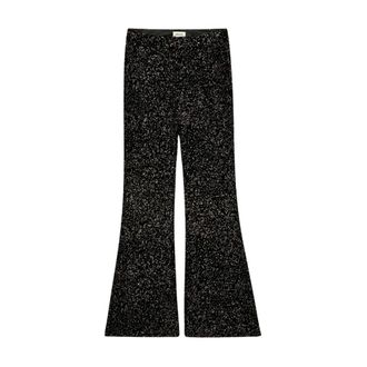 Zadig&Voltaire Pantaloni Prevy in velluto - - Trousers - Donna - Nero - L