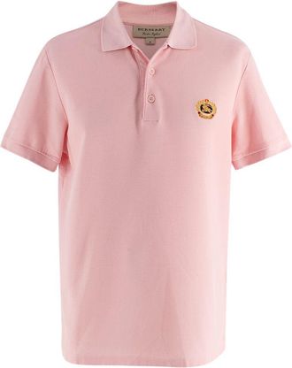 Burberry Pink Logo Polo Shirt Size M