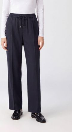 BRIGLIA 1949 Pantaloni straight in lana vergine e cashmere con coulisse