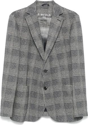 Circolo 1901 Blauw Geruit Fleece Jas - Heren - Blazers - Veelkleurig - S - Katoen - Jassen