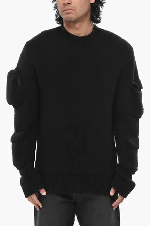 Off-white Maglia Girocollo ROUND PKTS con Tasche sulla Manica Off-White
