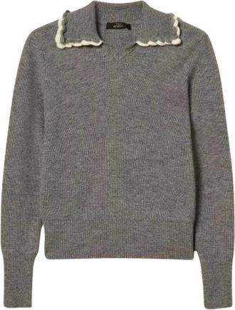 Twinset Actitude Gebreide trui met polokraag - Dames - Truien - Grijs - Maat: S Wol