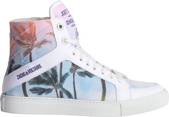 Zadig&Voltaire High Flash Palm Tree Leather Sneaker