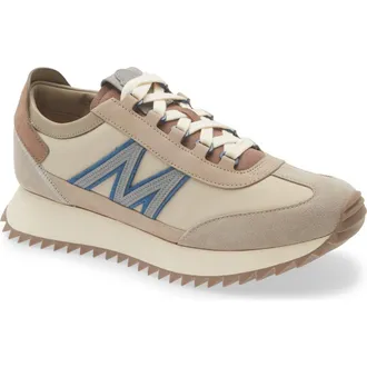 Moncler Pacey2 Suede & Nubuck Sneaker in Mud Brown at Nordstrom, Size 10Us