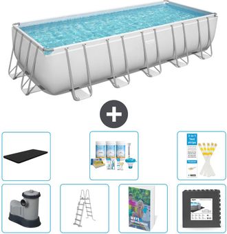 Bestway Piscina Bestway Power Steel Rectangular - 640x274x132 Cm - 8-piezas S581