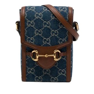 Gucci Pre-owned Mini Crossbody Bag - Dames - Pre-owned - Blauw - Maat: ONE Size Leer