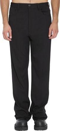 Balenciaga Black Flat Front Trousers