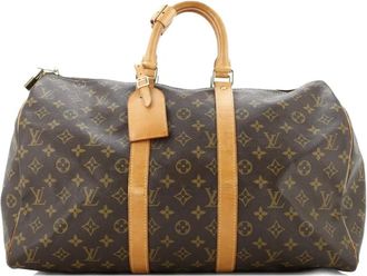 Louis Vuitton Keepall Bag Monogram Canvas 45 satchel - Bruin
