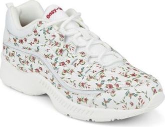 Easy Spirit Romy Sneaker - Multiple Widths Available in White Floral at Nordstrom, Size 10.5