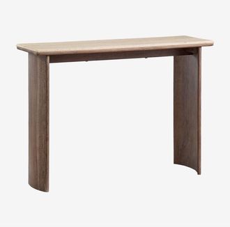 Sklum Consola Recibidor 105x35 Cm En Travertino Y Madera De Acacia Casilda Sklum