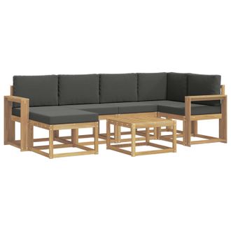 vidaXL Conjunto De Sof&aacute;s De Exterior 7 Pcs Blanco Y Antracita Vidaxl
