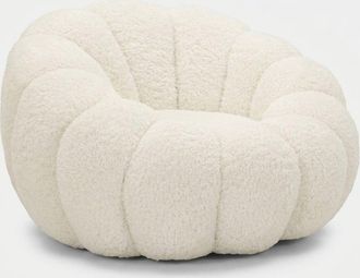 Mauro Ferretti Sill&oacute;n Moderno Tapizado Para Sal&oacute;n Boubble Ivory Embrace