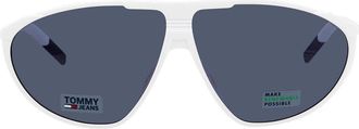 Tommy Jeans Blue Geometric Unisex Sunglasses TJ 0027/S 0VK6/KU 65