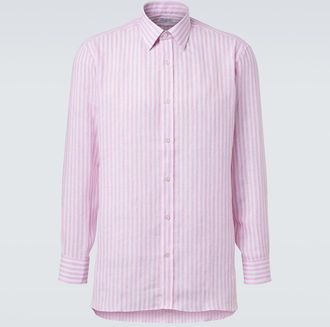 Charvet Striped linen shirt
