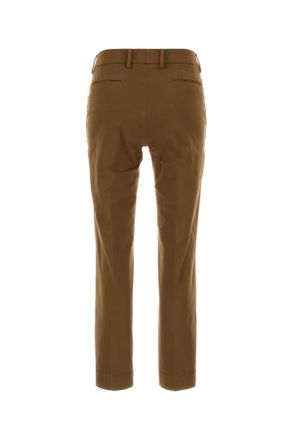Pantaloni Torino Womens Brown Stretch Cotton New York Pant Biscotto Exterior: Elastane Pantaloni Trousers