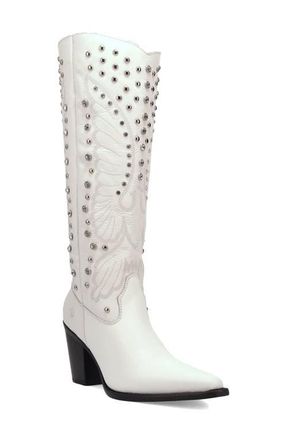 Dingo Diamonds Forever Knee High Western Boot in White at Nordstrom, Size 6.5