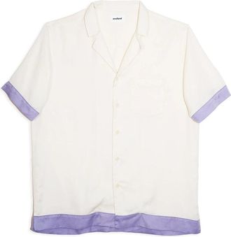 Soulland Orson Short Sleeve Shirt - Heren - Korte mouwen Overhemden - Beige - S/M - Overhemden