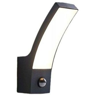 OEM L&aacute;mpara Led De Exterior Con Detector De Movimiento De 9 M/120&deg; - Iluminaci&oacute;n Exterior Antracita 12 W 1000 Lm 6000 K - Aplique De Pared Ip44