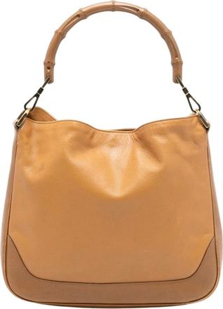 Gucci Pre-owned Shoulder Bags, female, Brown, Size: ONE SIZE Pre-owned Leather Top Handle Bag