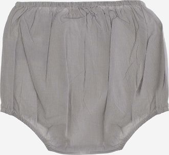 BONPOINT Girls Grey Checked Cotton Culottes Short