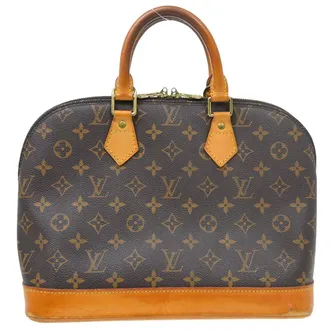 Louis Vuitton Alma Handbag Monogram Canvas Brown Canvas Handbag (Pre-Owned)