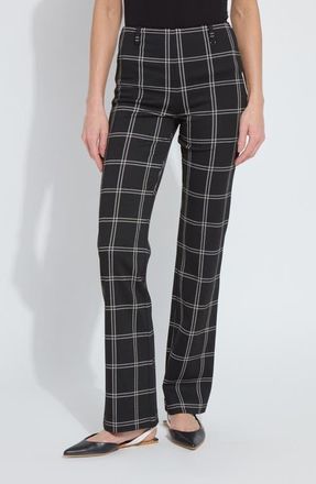 Lyss&eacute; Lyss&eacute; Baby Bootcut Pants in Coastal Windowpane at Nordstrom, Size Small