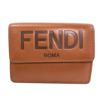 Fendi Brown Leather Wallet (Tri-Fold) (Pre-Owned)