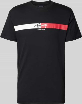 Tommy Jeans Regular Fit T-Shirt aus reiner Baumwolle in Black, Gr&ouml;&szlig;e XXL