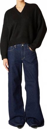Nia Freya Long Sleeve Sweater In Black