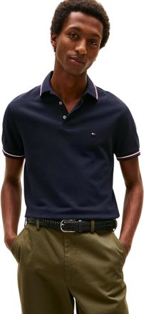Tommy Hilfiger Mens Tipped Slim FIT Polo MW0MW37346 S/S Polo, Blue, 3XL
