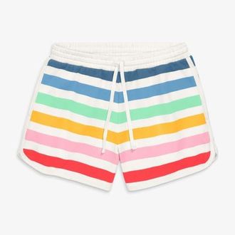 primary Womens Fit Stripe Short in Ivory Candy Stripe at Nordstrom, Size X-Large