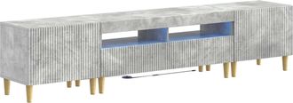 vidaXL Cabinet De Tv Led De 5 Piezas Gris Hormig&oacute;n Vidaxl