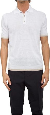 PESERICO Klassiek poloshirt - Heren - Polos - Wit - M - Katoen - Tops