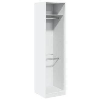 Berkfield Home Wardrobe White 50x50x200 cm Engineered Wood | Size: 50 x 50 x 200 cm