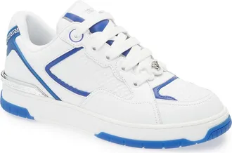 Versace Logo Sneaker in White Royal Blue at Nordstrom, Size 12Us