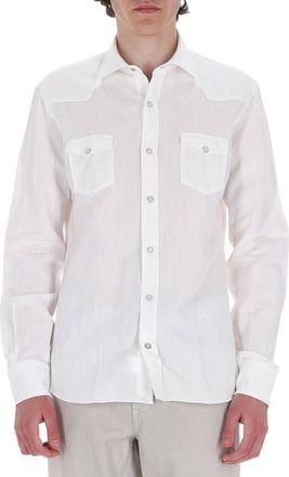 Barba Dandylife Texas Cotton-Linen Casual Shirt