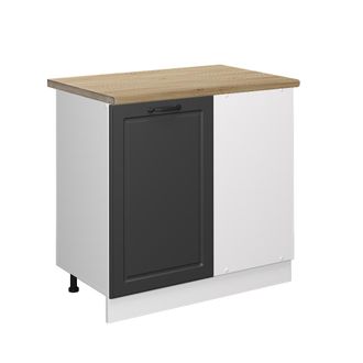 Vicco Armario De Esquina R-line, Antracita Casa De Campo, 86 Cm, Et Roble