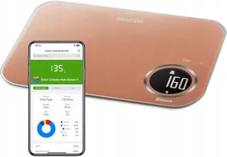 Sencor B&aacute;scula De Cocina Sencor Sks 7176gd Bluetooth 8 Kg Precisi&oacute;n 1 G