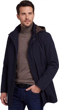 Bugatti winterjas donkerblauw afneembare capuchon polyester