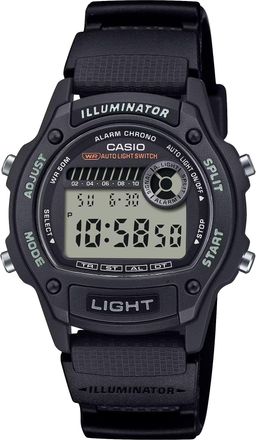 Casio Mens Black Digital Watch with Gray Dial- W-220H-1AVCF