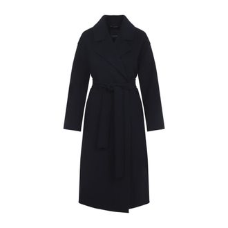 Max Mara Blue Long Wrap Coat