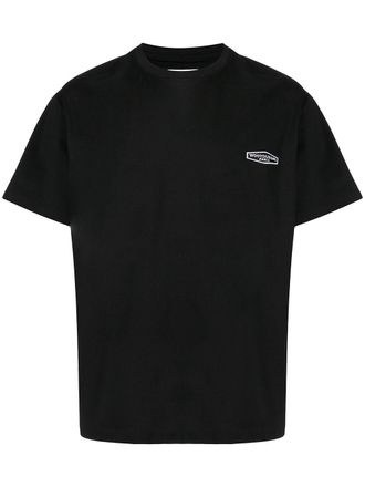 Wooyoungmi logo-embroidered cotton T-shirt - men - Cotton - 44 - Black