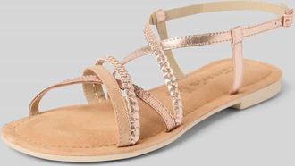Tamaris Tamaris Ledersandalette mit schmalen Riemen in Rose Gold, Gr&ouml;&szlig;e 39