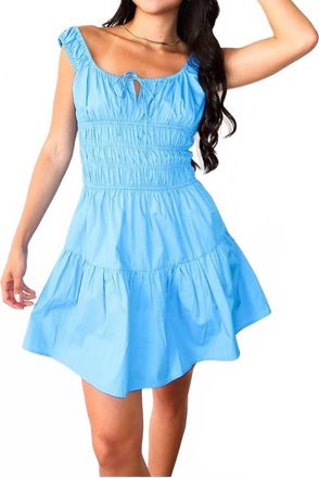Nia Salt Mini Dress In Blue