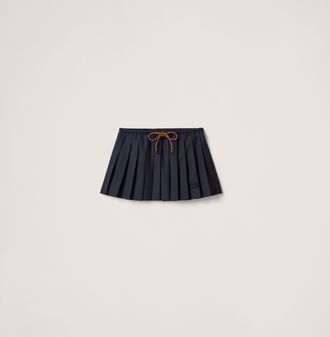 Miu Miu Pleated Batavia skirt