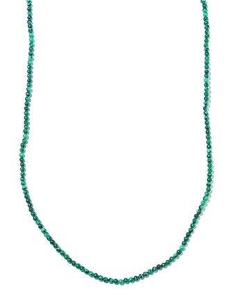 Luis Morais Collana con perline in oro giallo 14kt con malachite