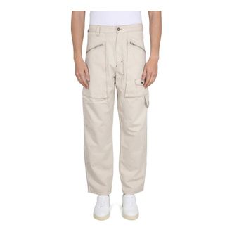 Isabel Marant Broeken, Heren, Beige, M, Katoen, Straight Broeken